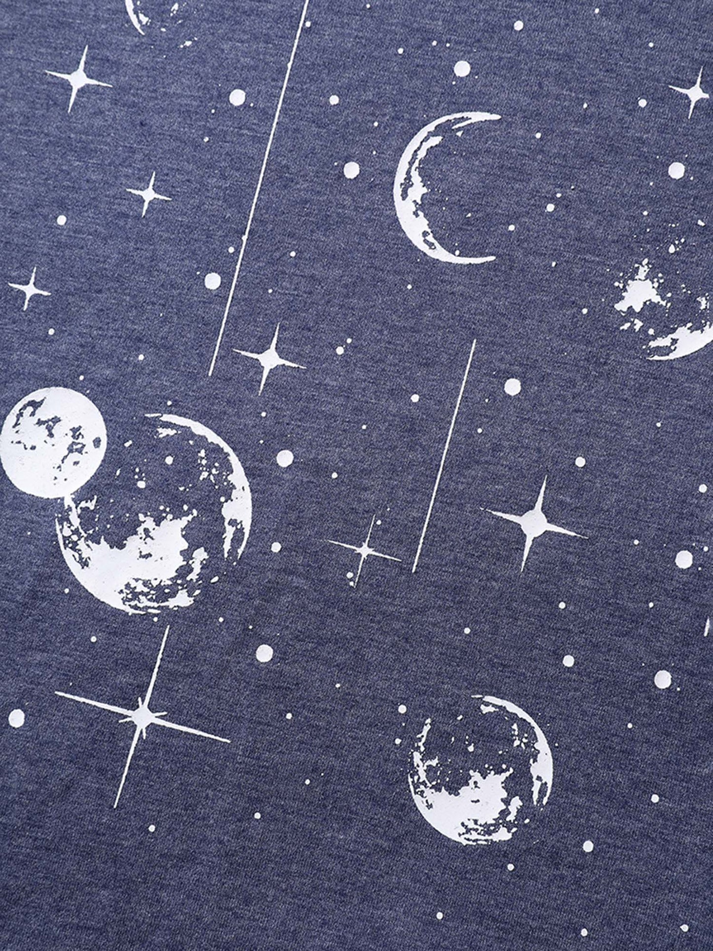 Celestial Print Solid Hoodie