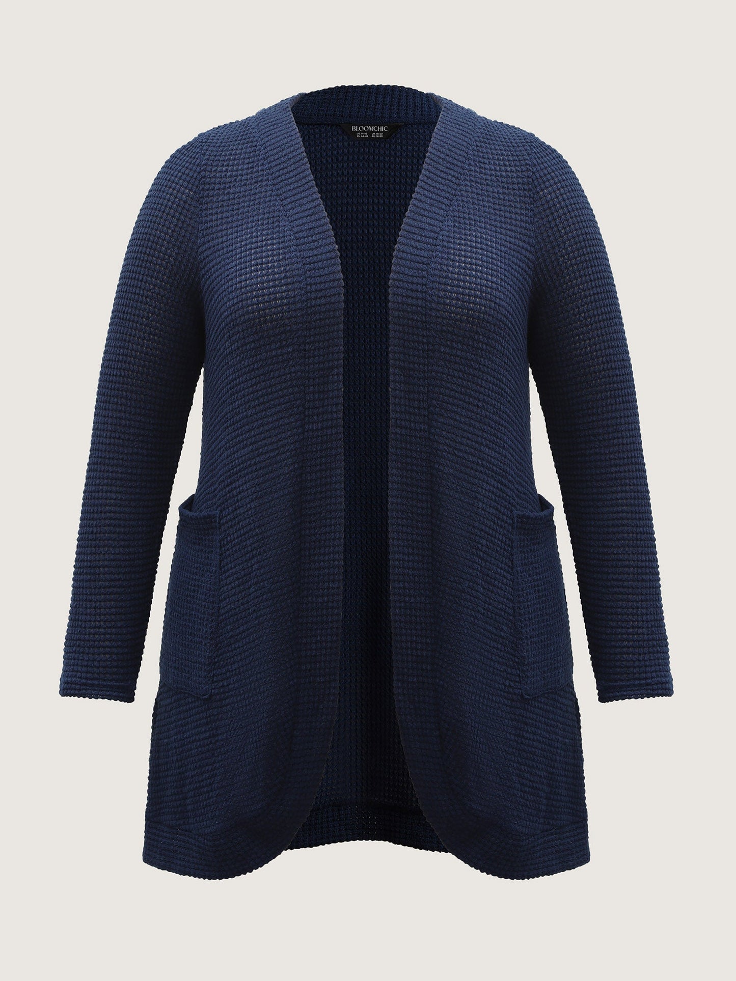 Waffle Textured Arc Hem Jacket