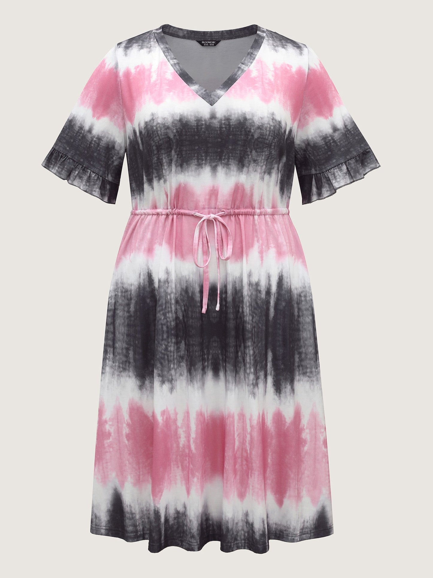 Supersoft Tie-Dye Drawstring Midi Dress