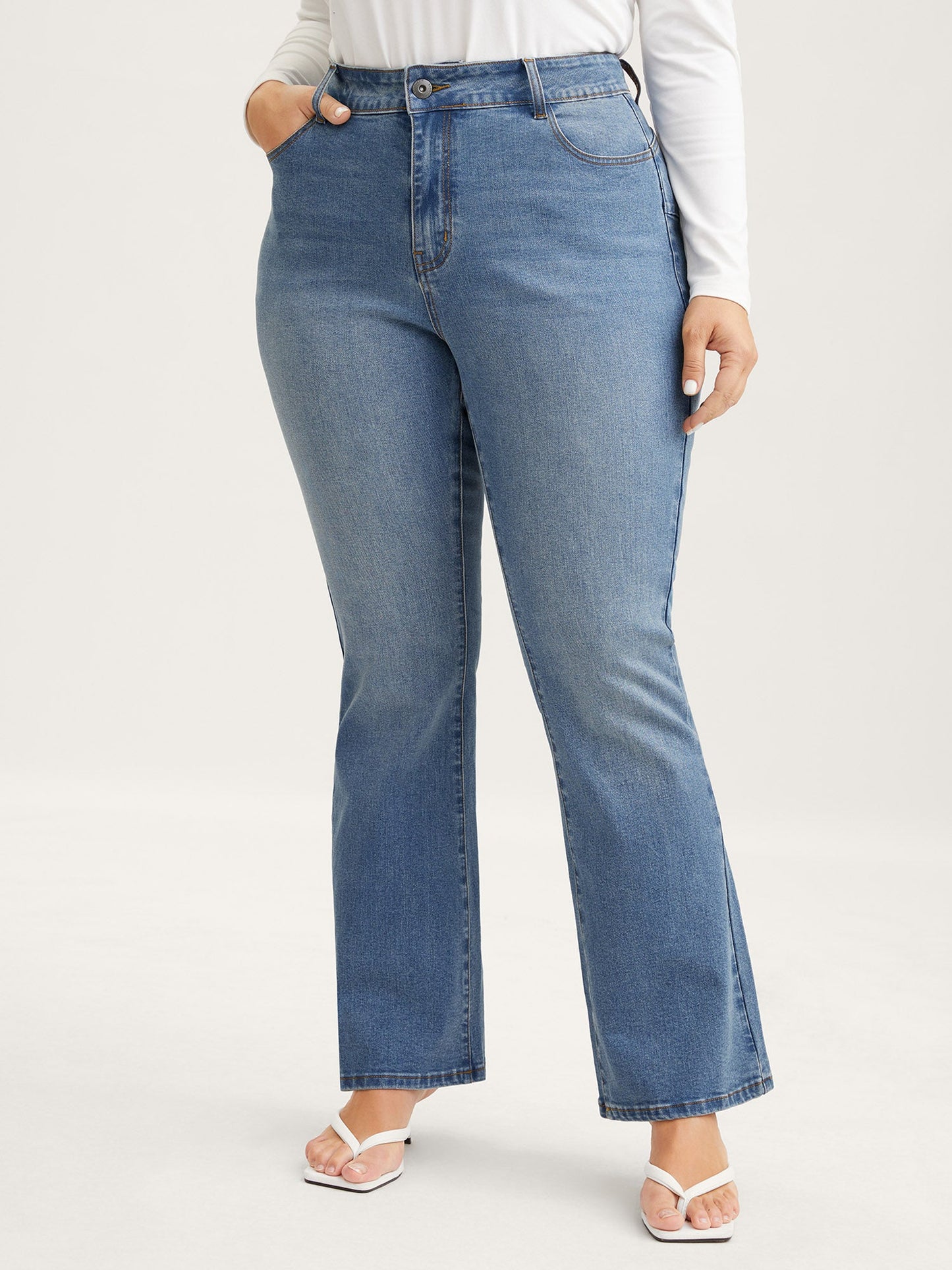 Butt-Lift Bootcut Mid Rise Jeans