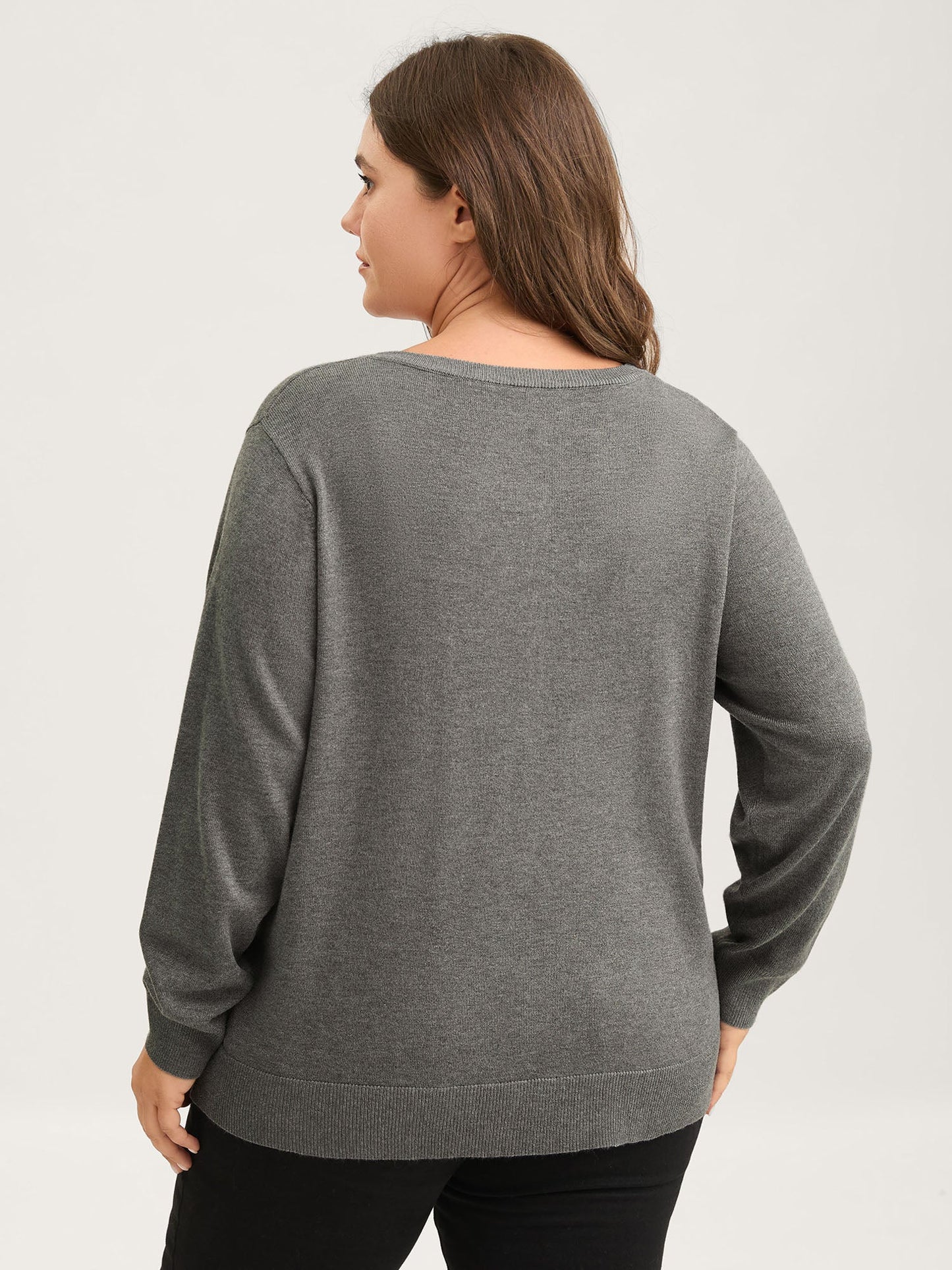 Supersoft Button Round Neck Lightweight Cardigan