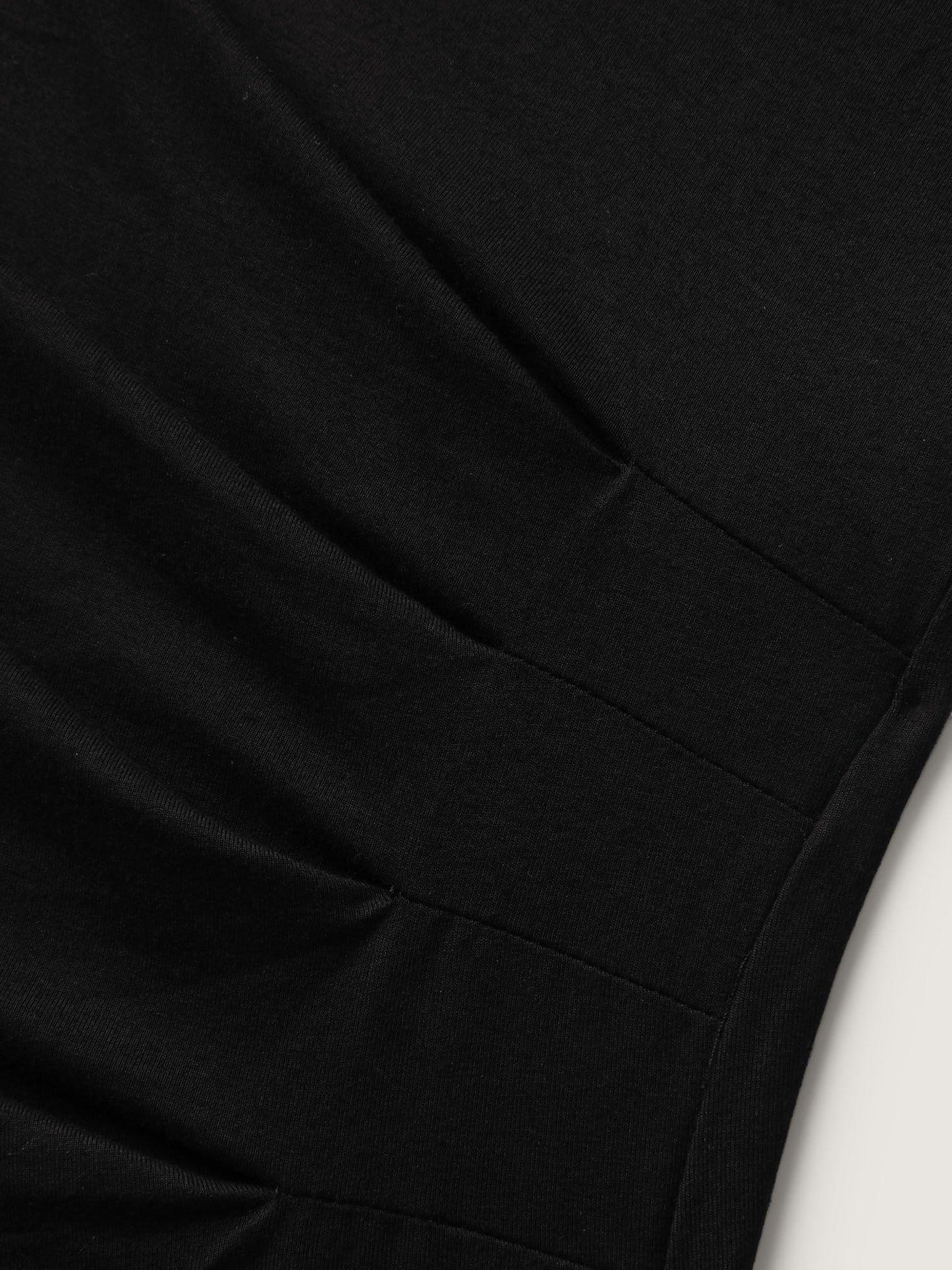 Supersoft Neckline Metal Cuff Pleated Solid Top