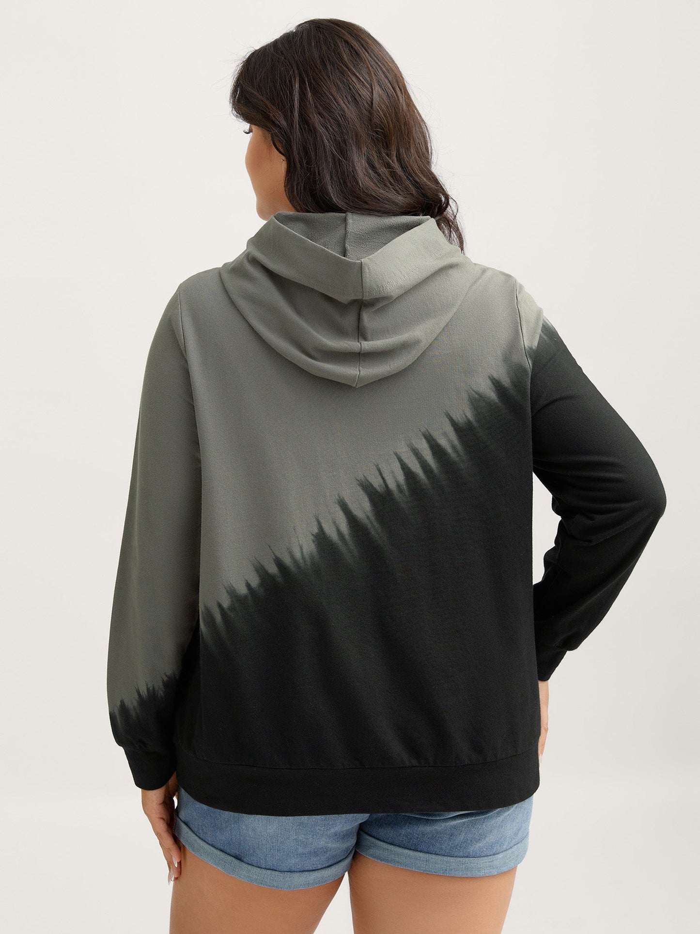 Cotton Dip-Dyeing Smudge Hoodie