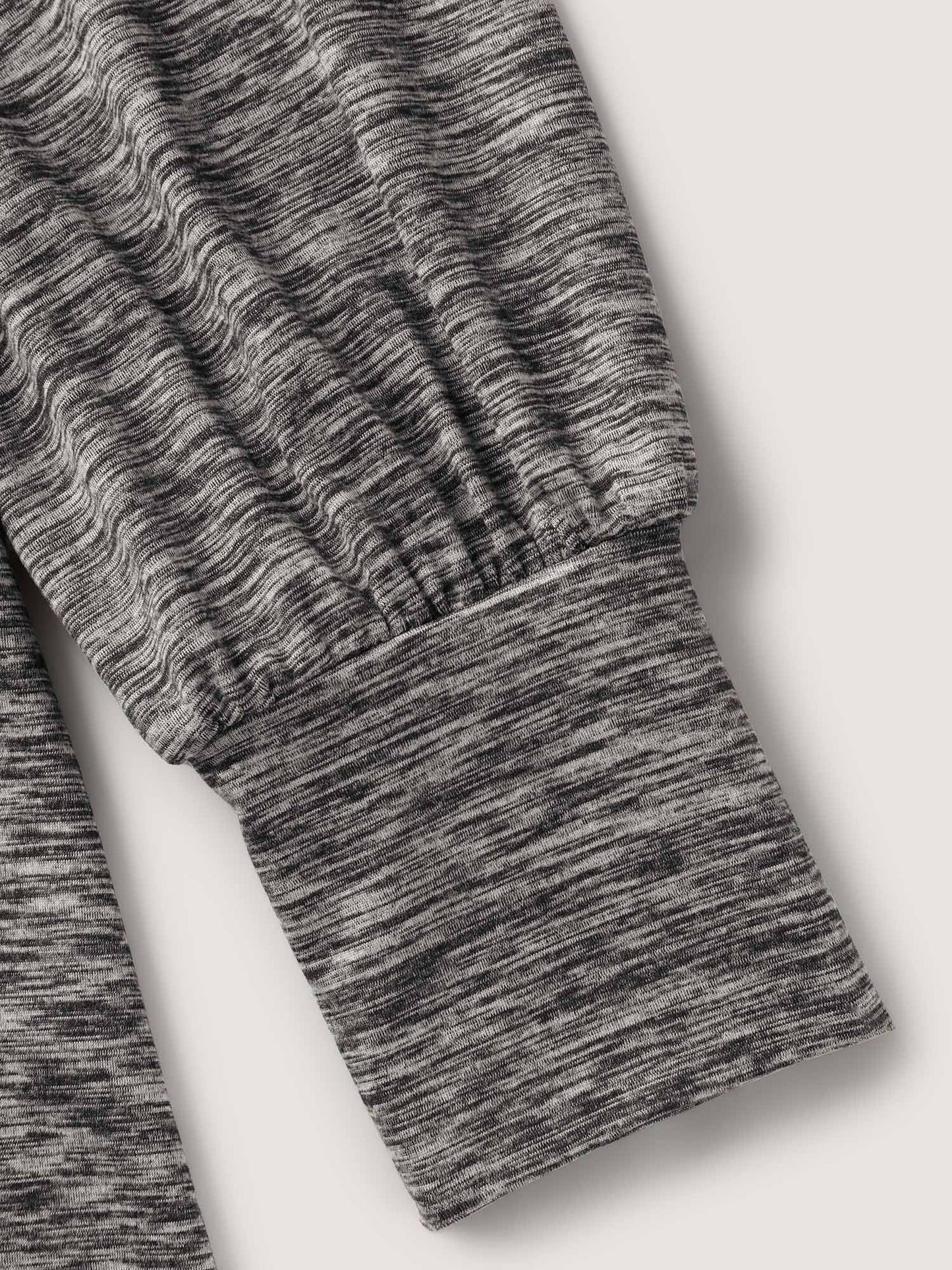 Stretchy Heather Textured Solid T-Shirt