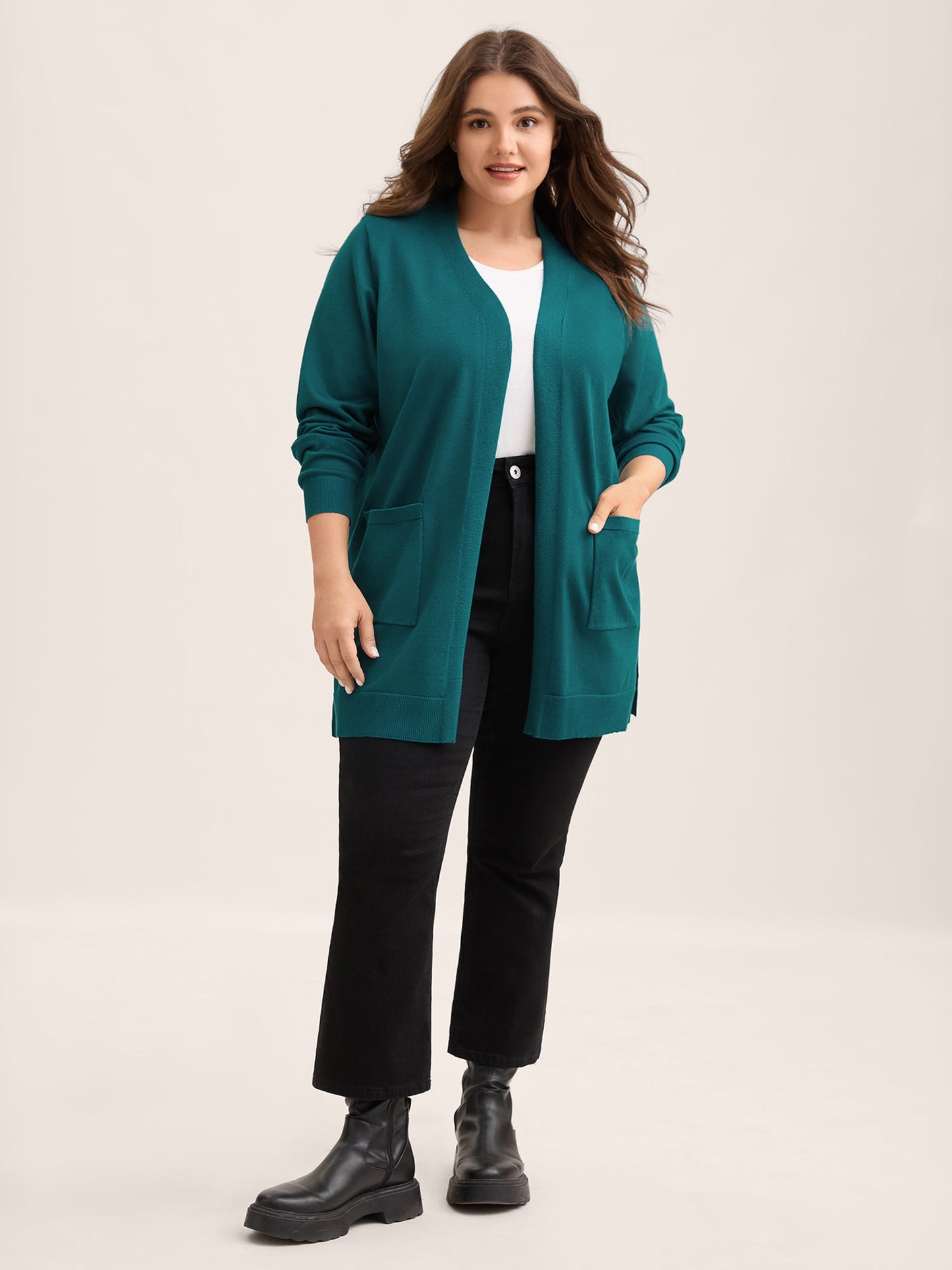 Supersoft Longline Pockets Knit Cardigan