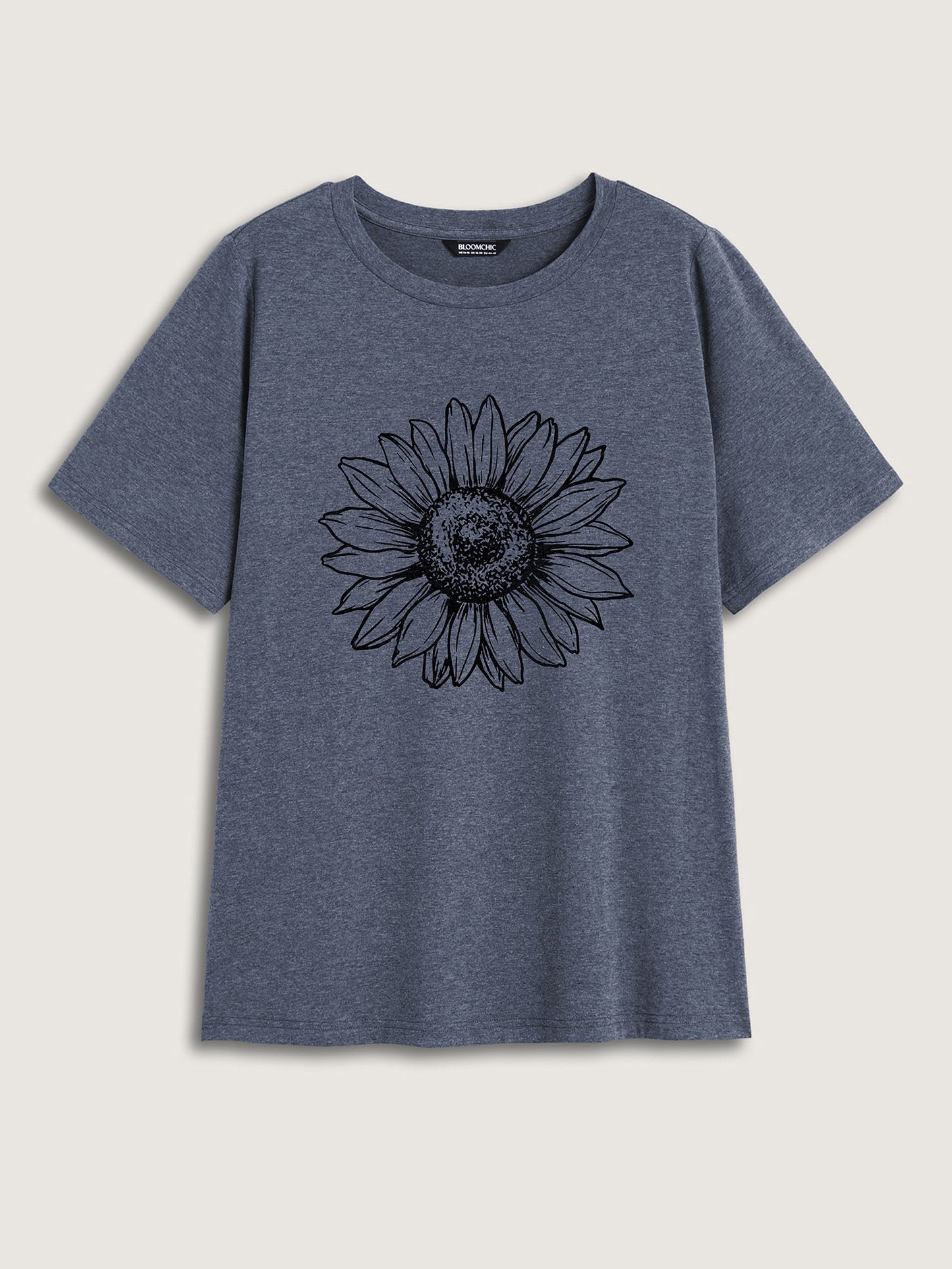 Sunkissed Sunflower Round Neck T-Shirt