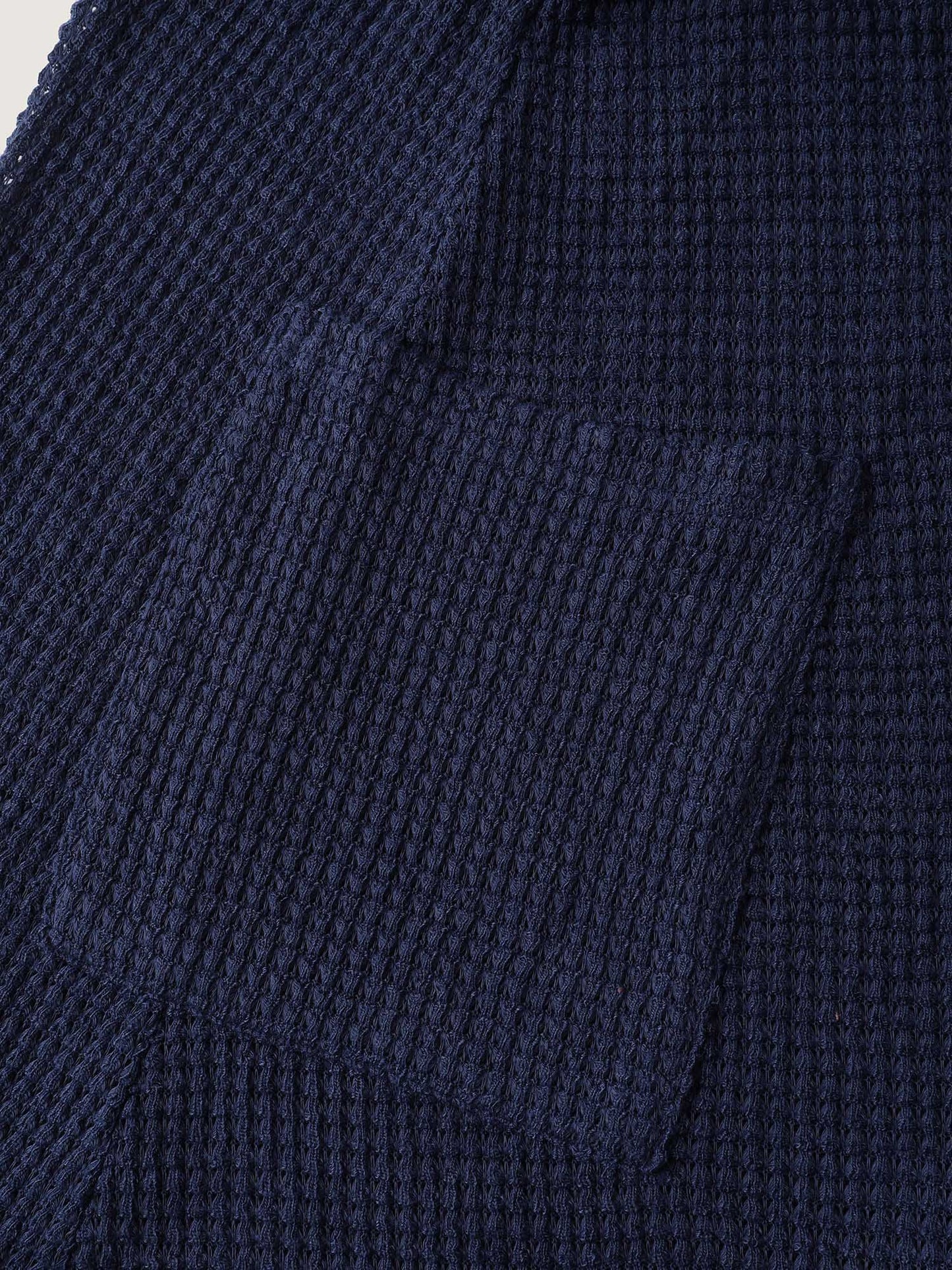 Waffle Textured Arc Hem Jacket