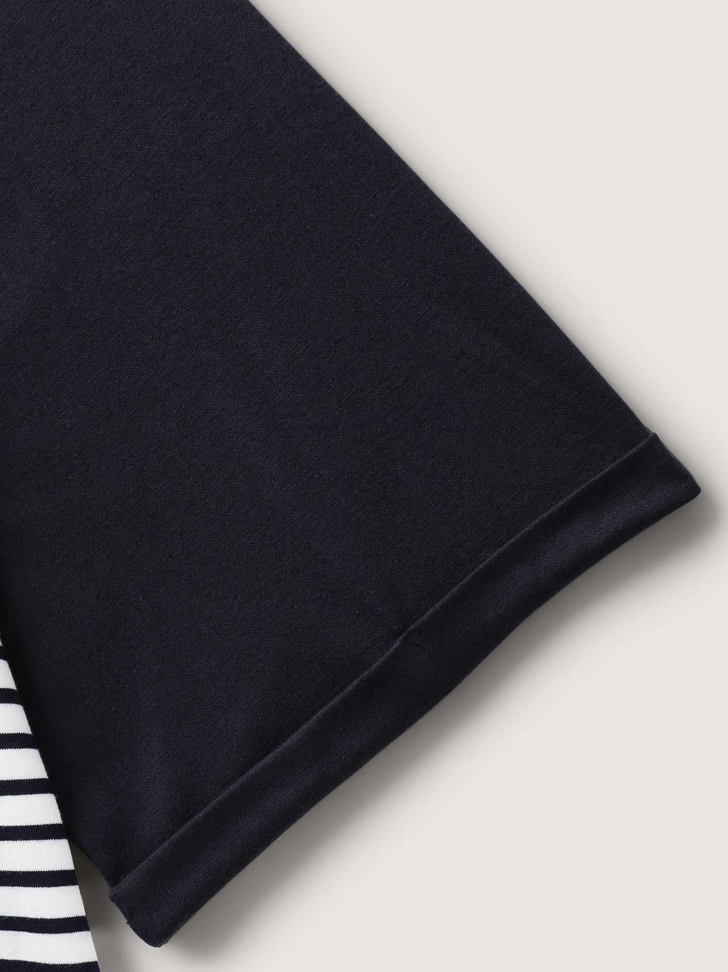 Striped Raglan Hooded Contrast T-Shirt