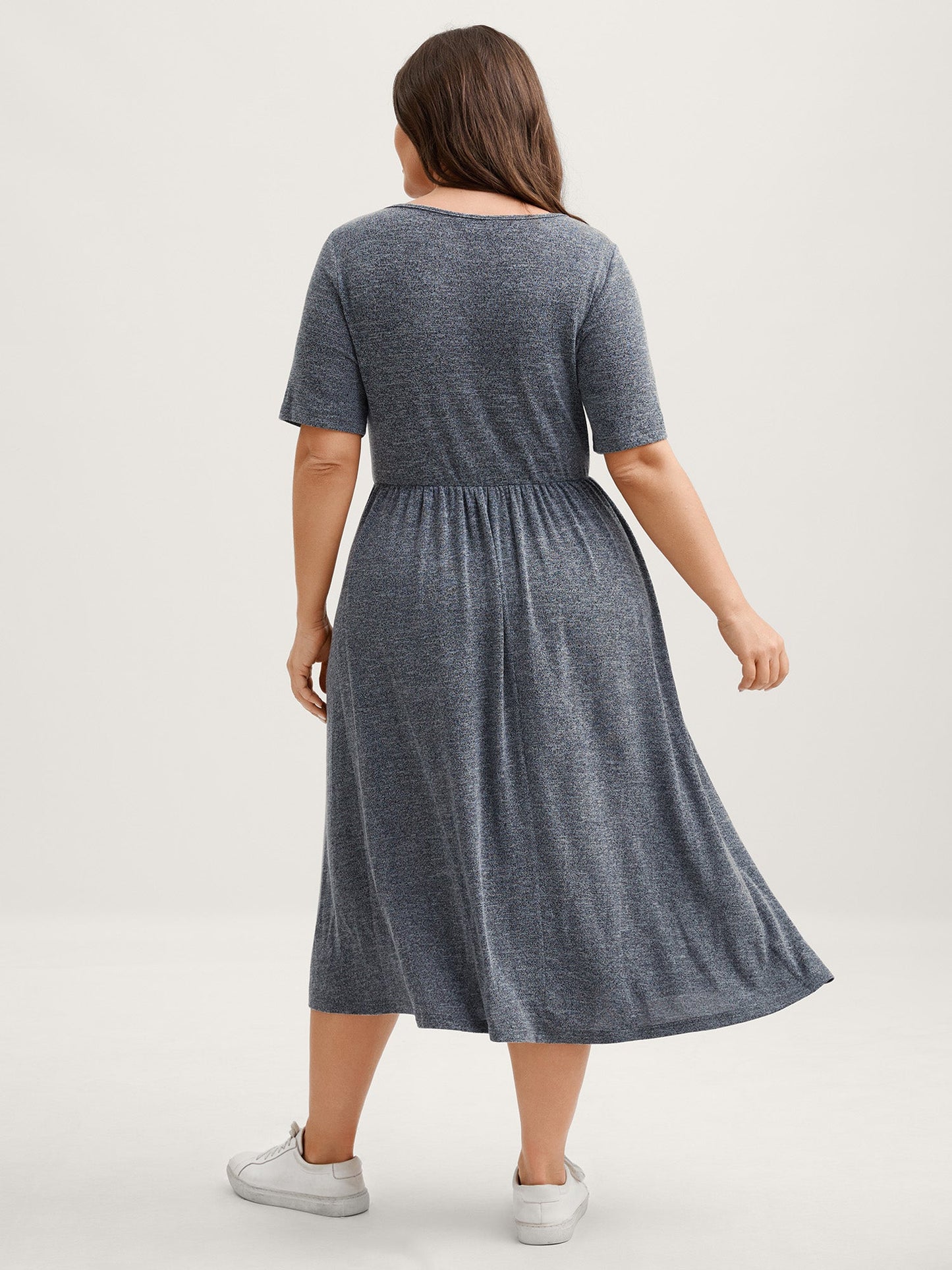 Supersoft Heather Stretch Midi Dress