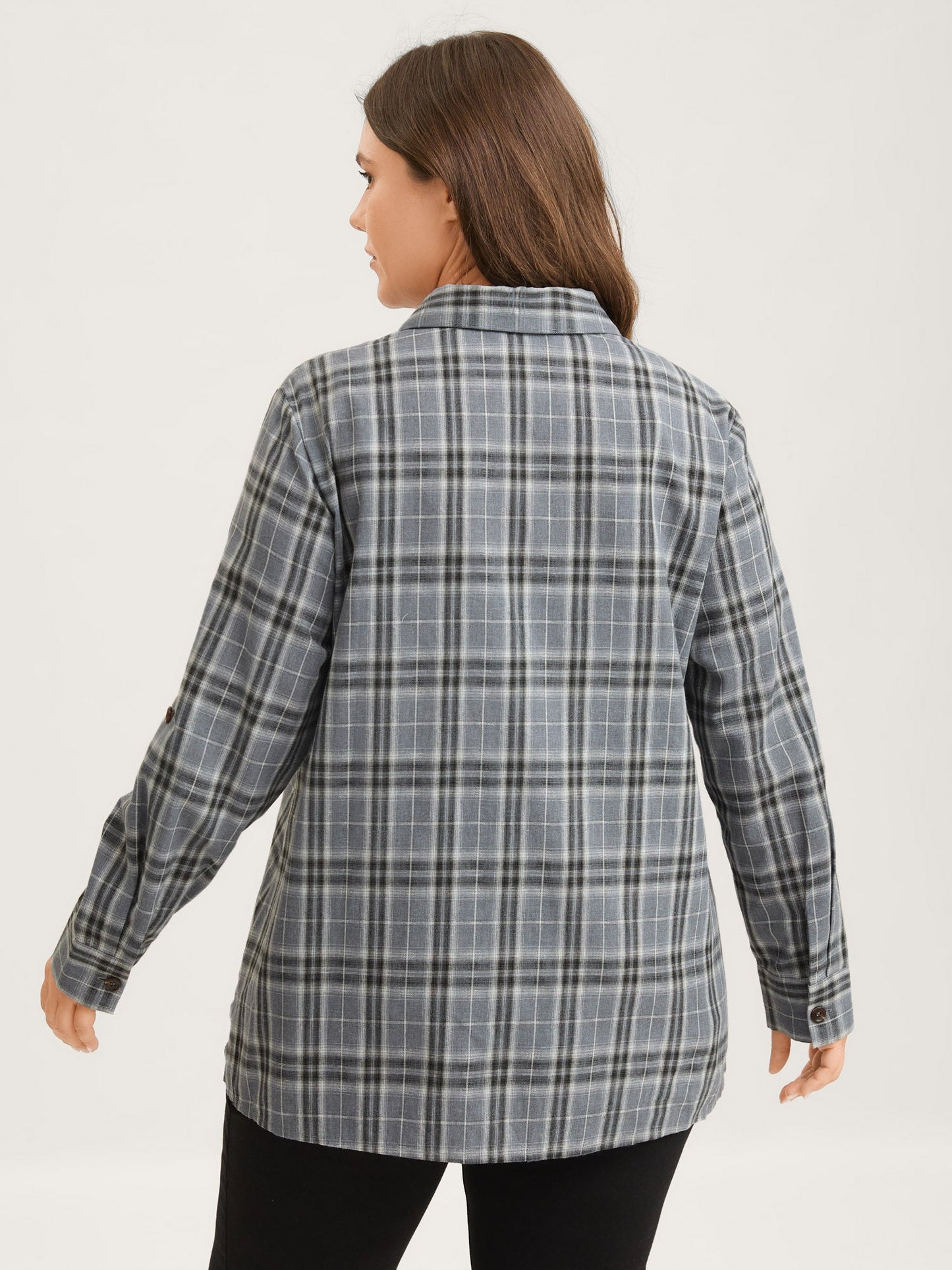 Plaid Print Button Down Shirt