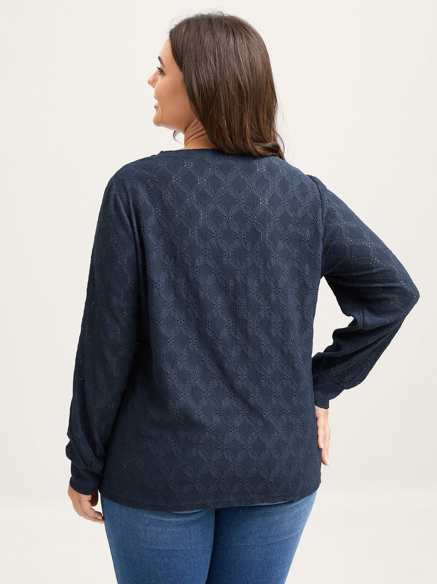 Stretchy Cross-Tie Textured T-Shirt