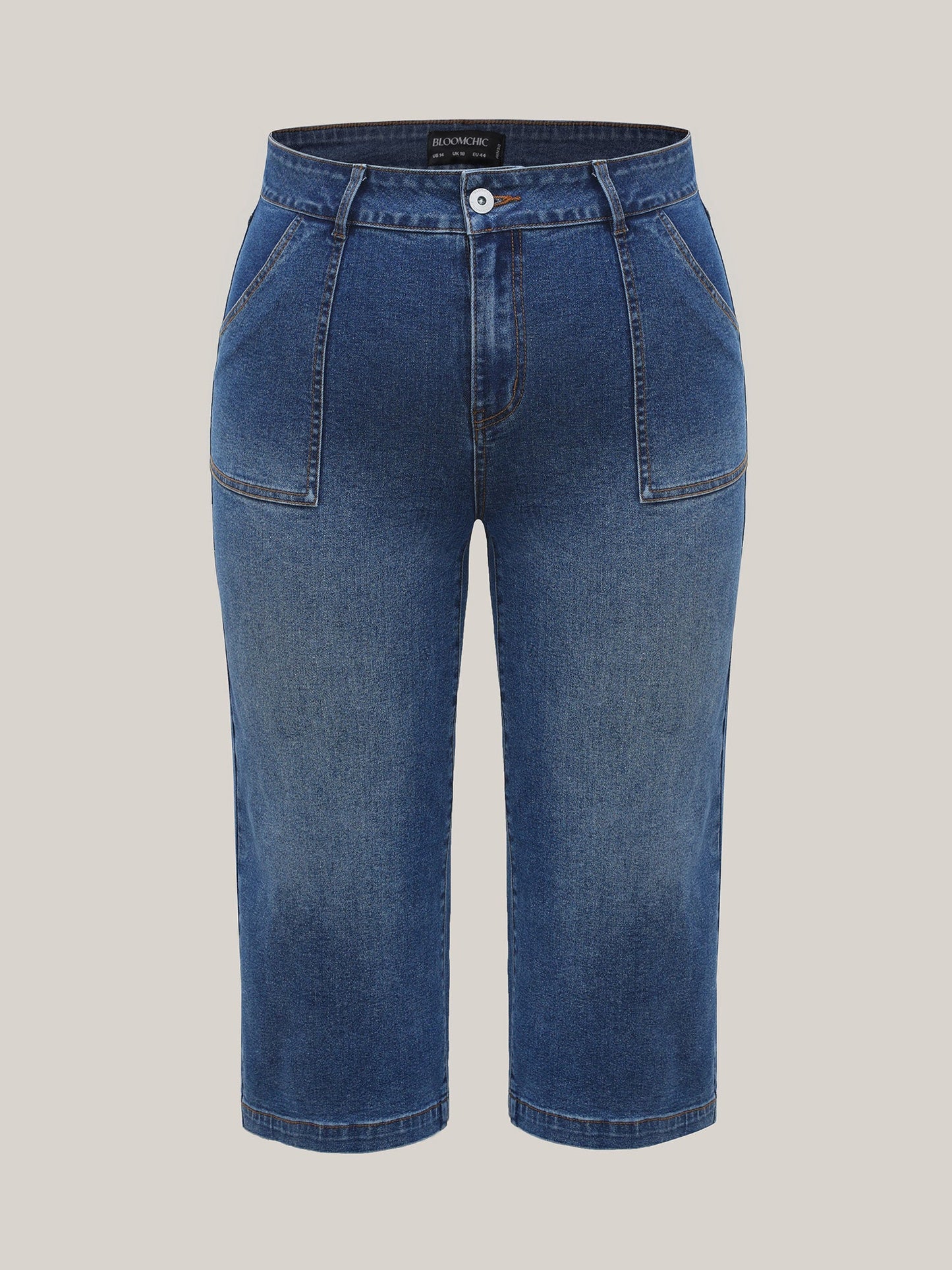 Stretchy Mid-Rise Capri Jeans