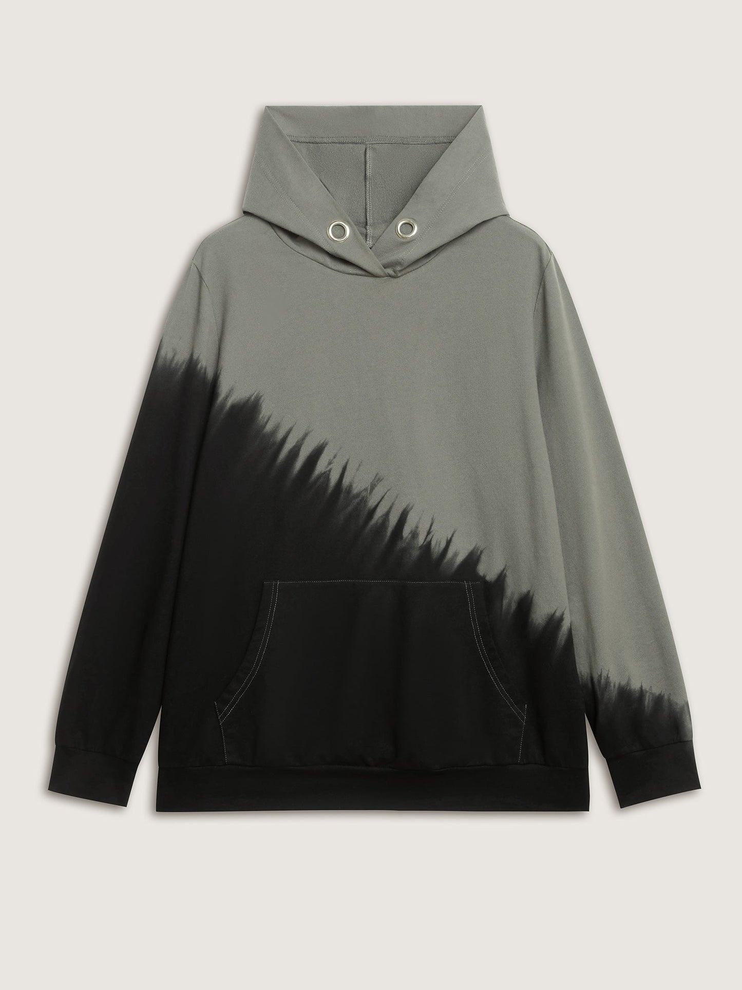 Cotton Dip-Dyeing Smudge Hoodie