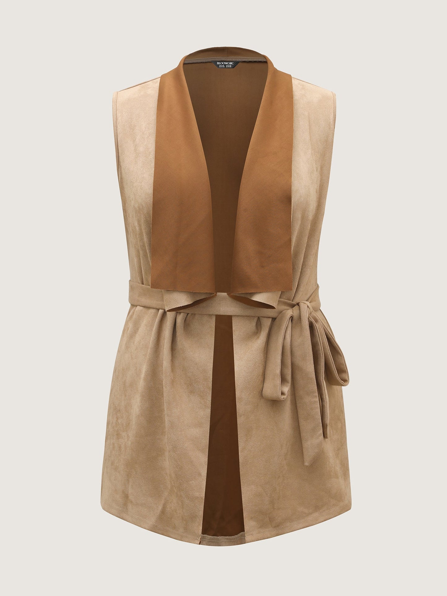 Suede Adjustable Waist Belt Vest