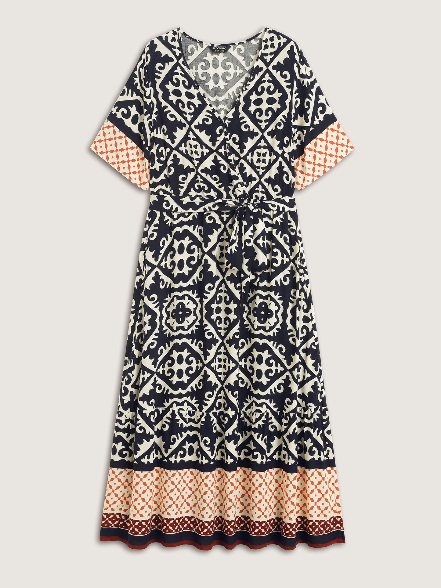 Boho Print Side Tie Maxi Dress