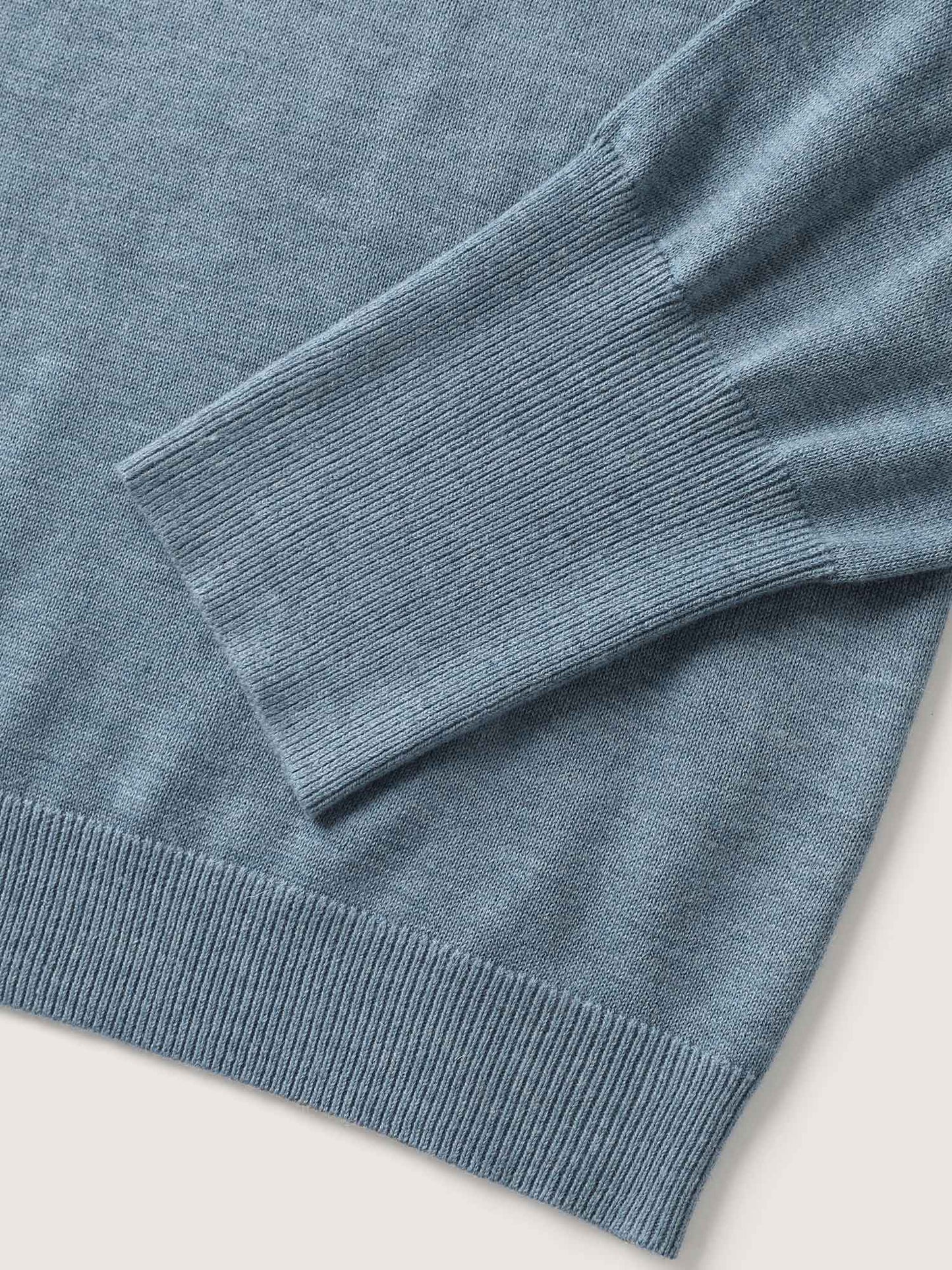 Drop Shoulder Solid Ribbed Pullover