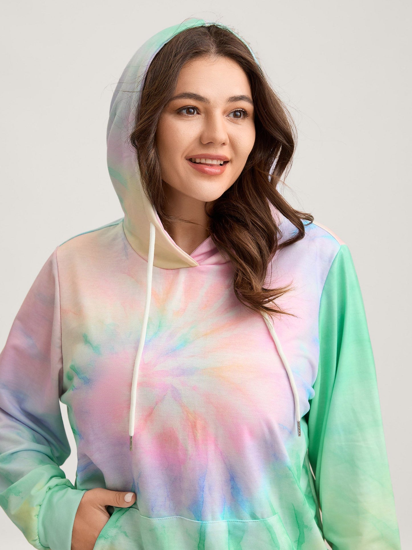 Tie-Dye Blend Pockets Hoodie