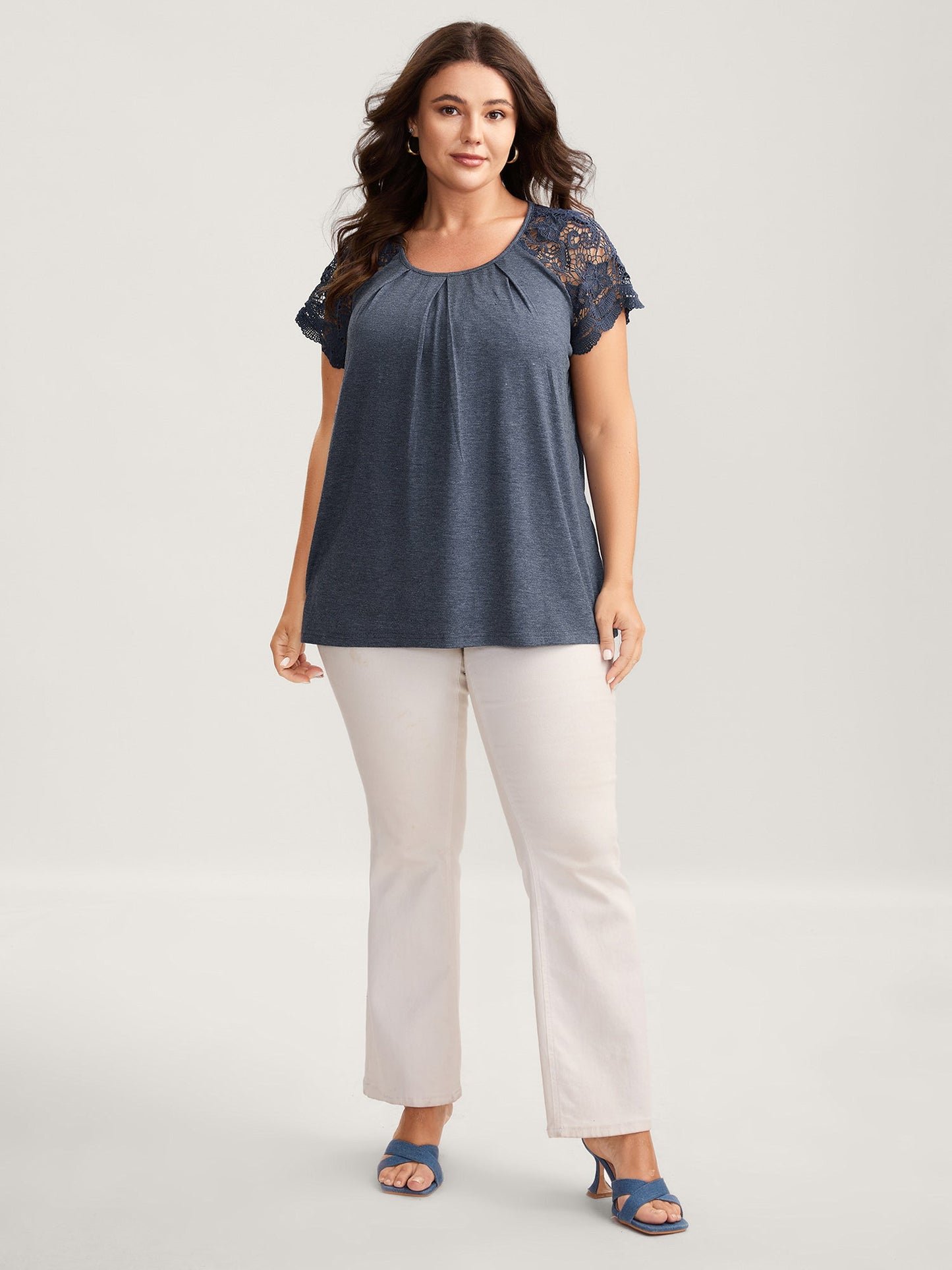 Bust-Comfort Lace Cut-Out Top