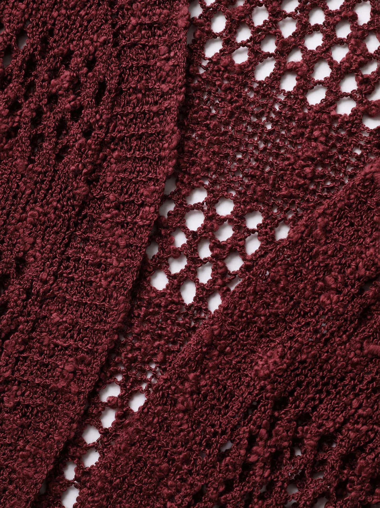 Textured Cut-Out Open-Front Knit Cardigan