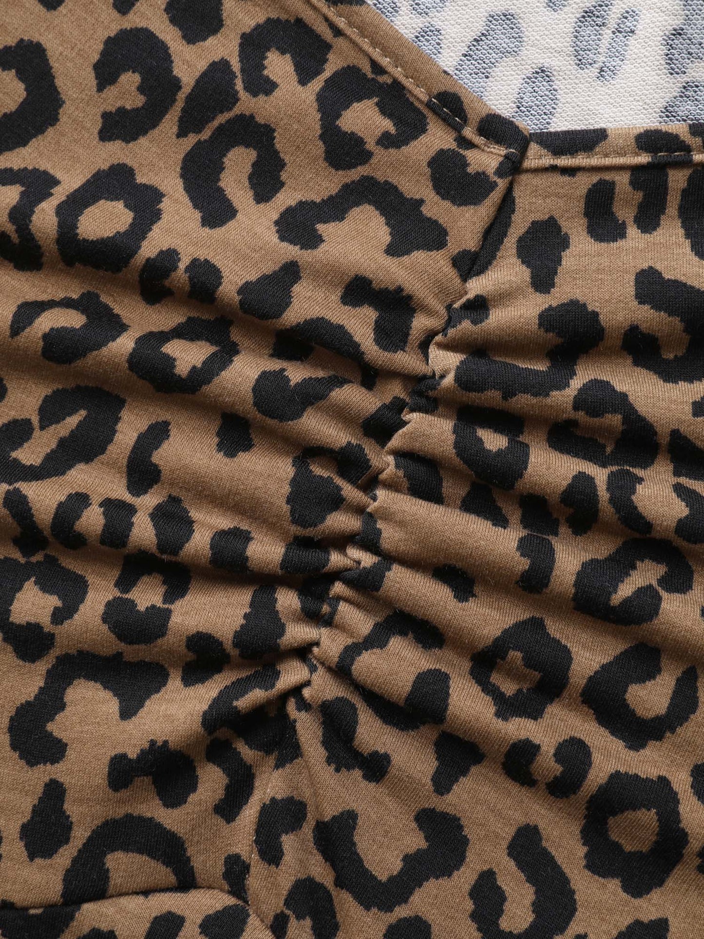 Leopard Print Sweetheart Knee-Length Dress