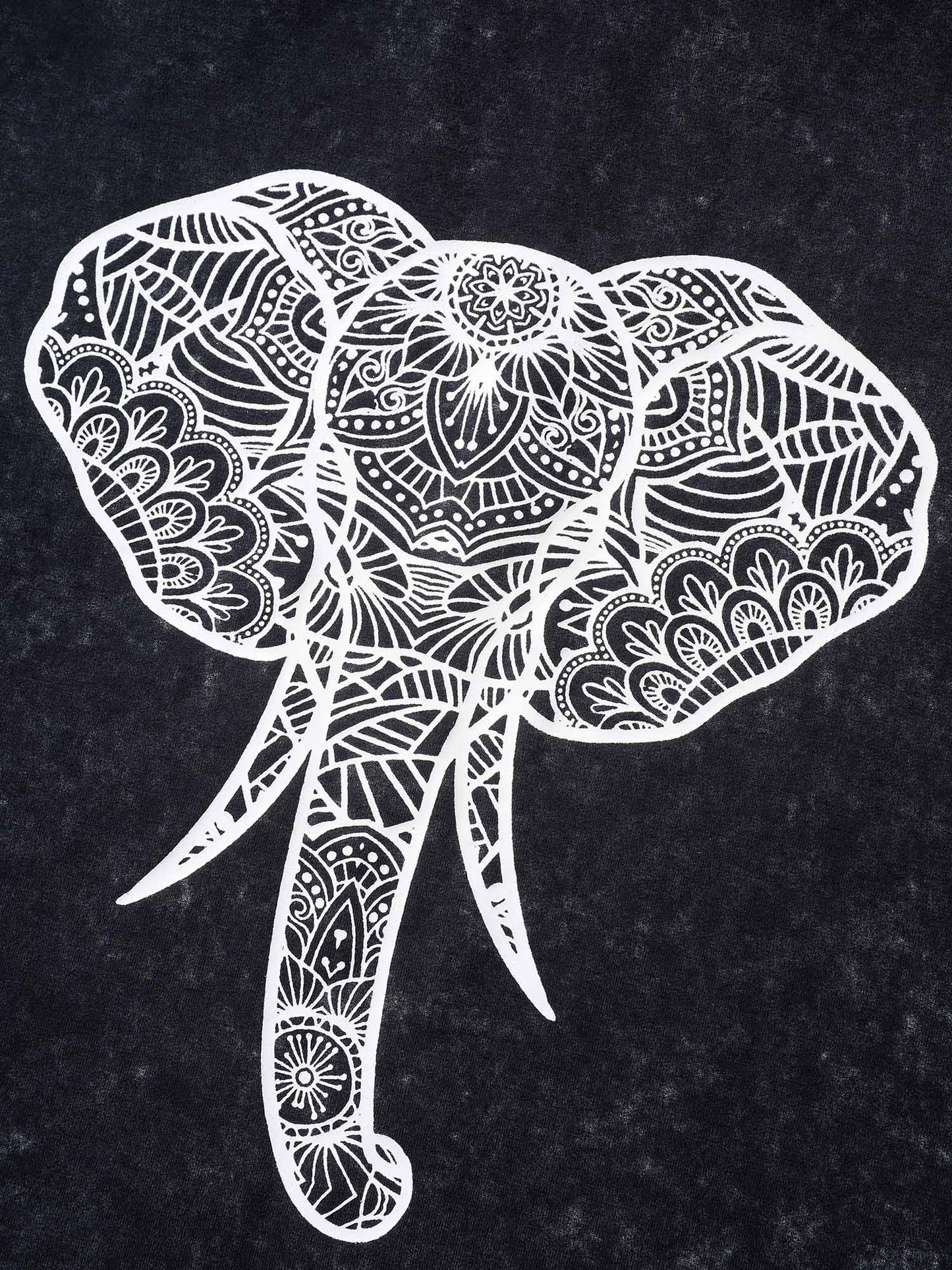 Elephant Motif Crew Neck Sweatshirt