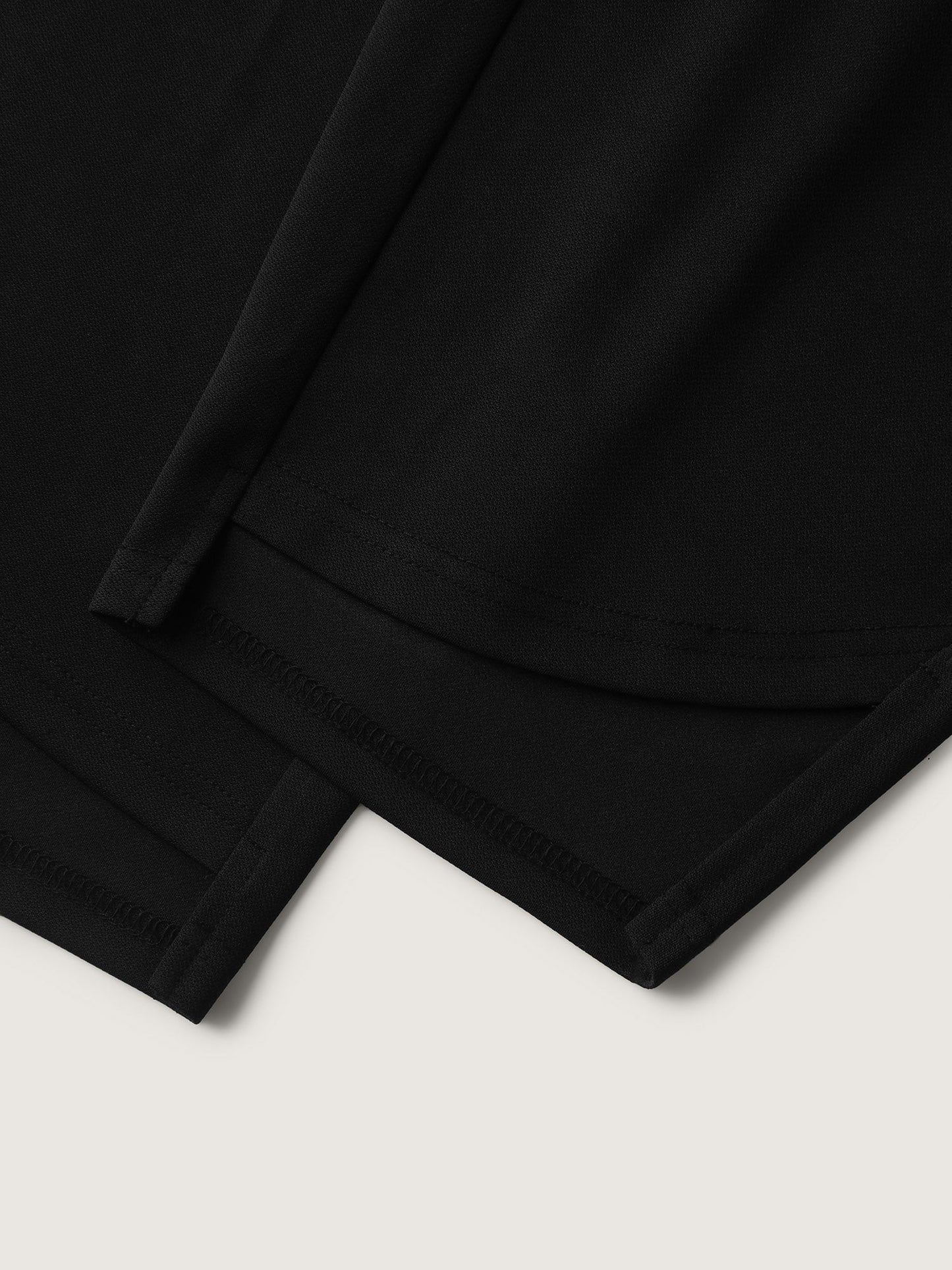 Split Curvy Hem Straight-Leg Pants