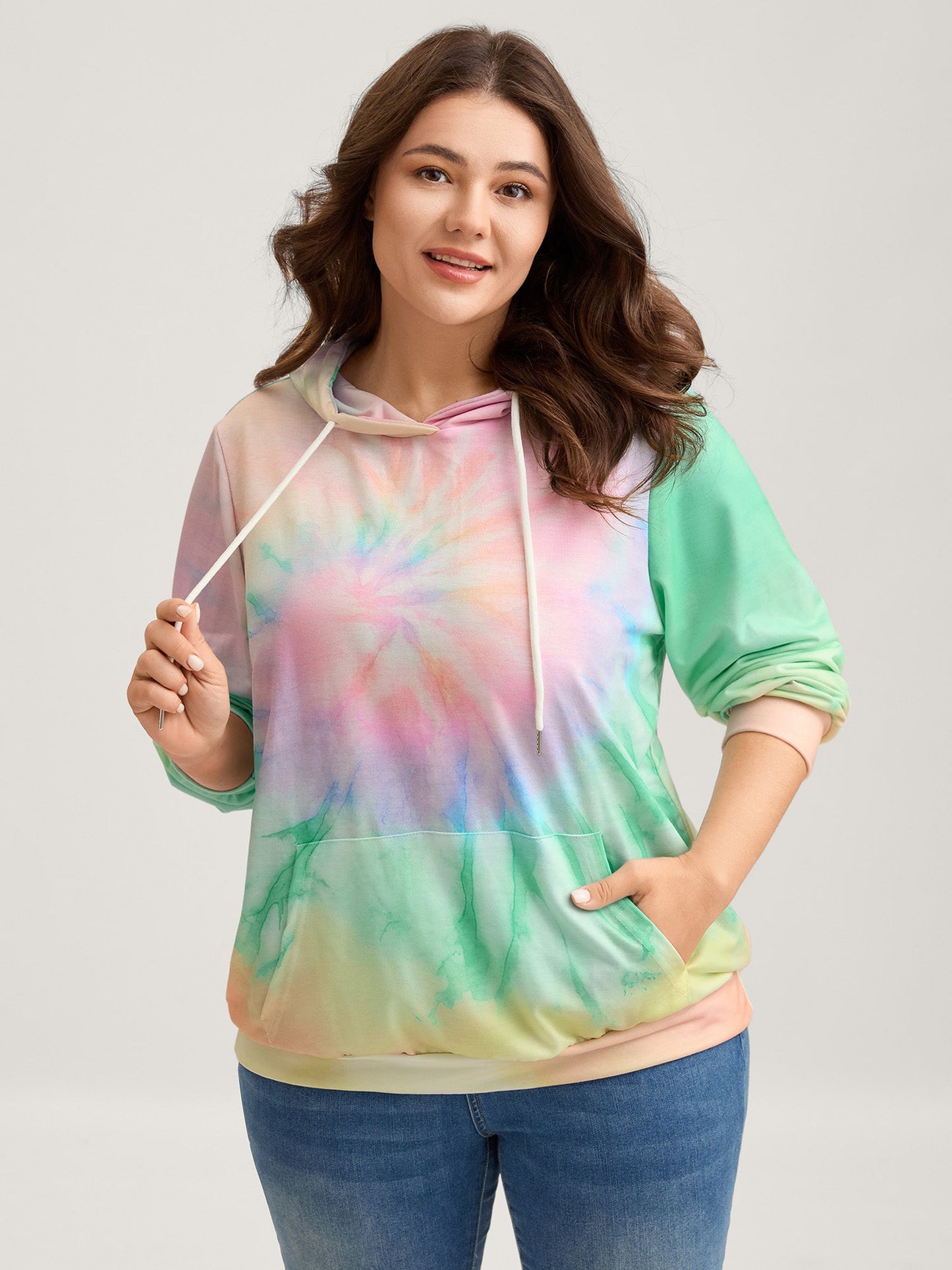 Tie-Dye Blend Pockets Hoodie