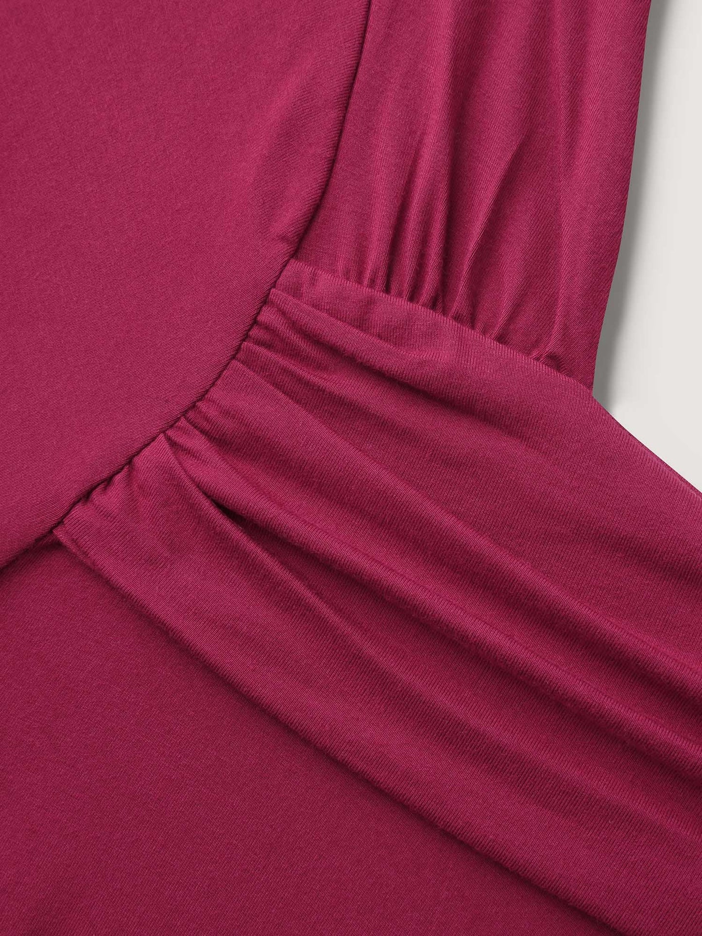 Supersoft Asymmetrical Neckline Solid T-Shirt