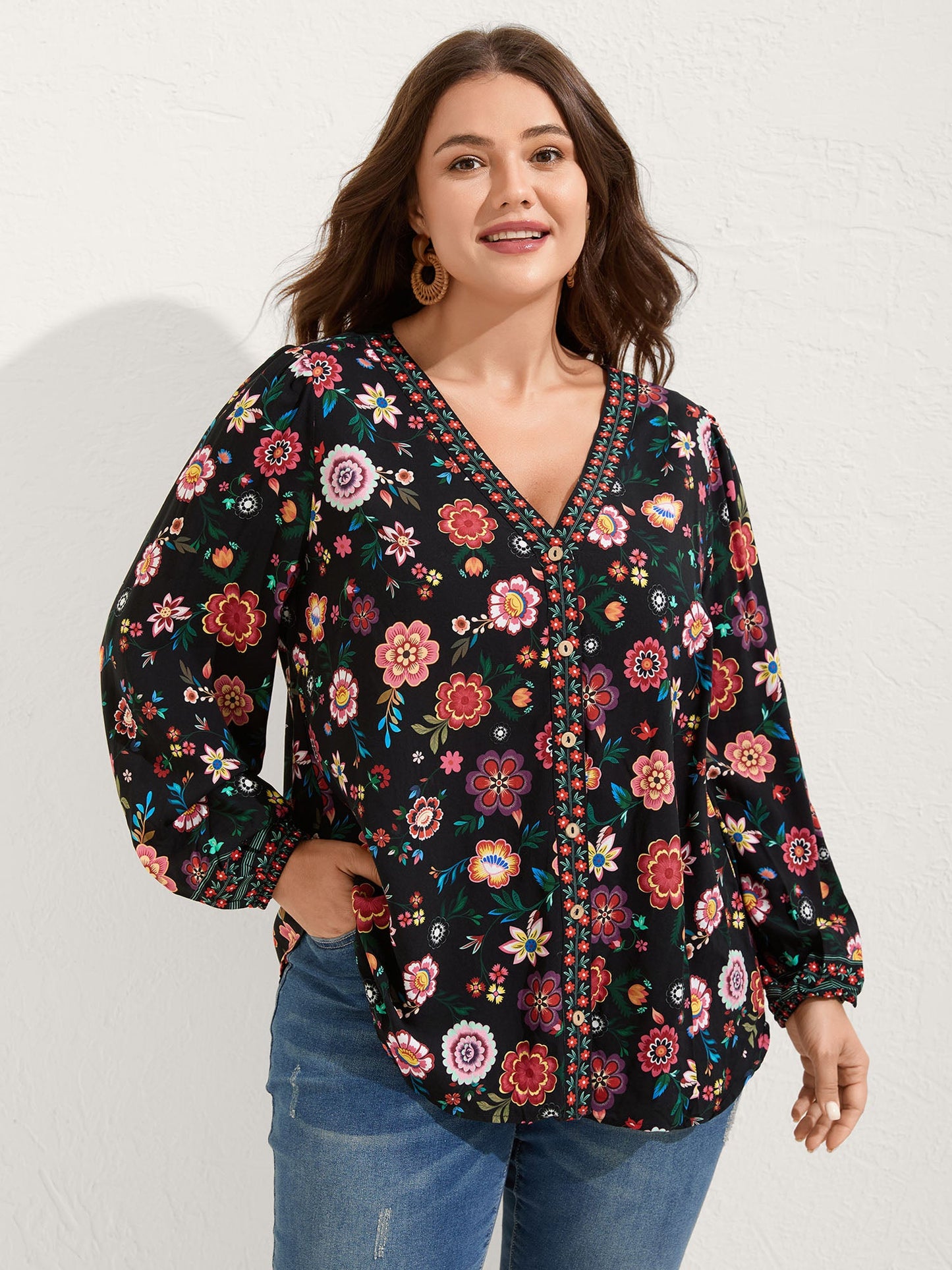 Rayon Colorful Button Front Shirt