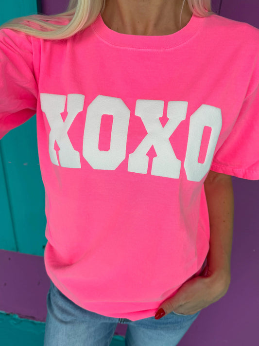 XOXO Neon Pink Tee