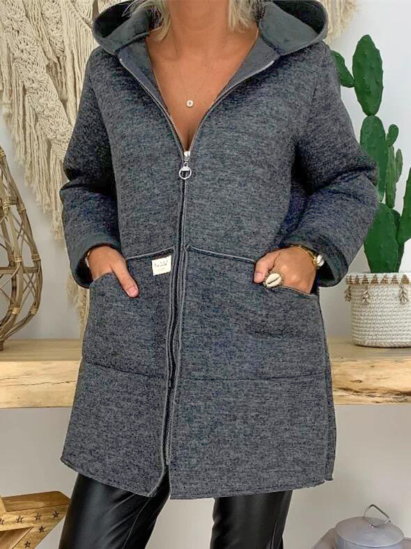 Solid Casual Long Sleeve Knit coat