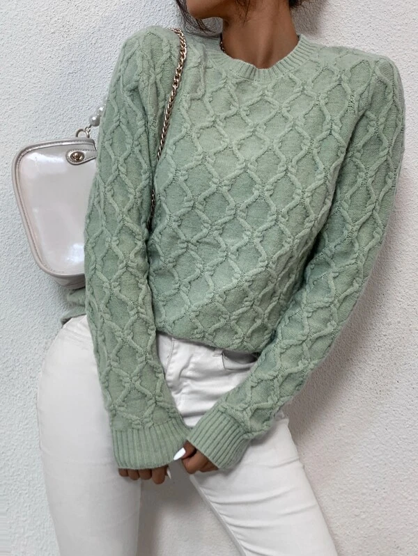 Textured Solid Sweater
