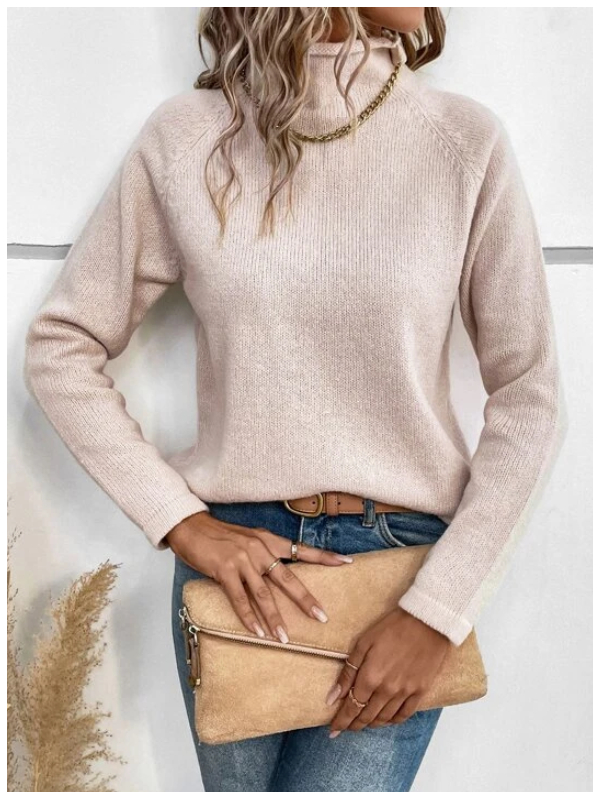 High Neck Raglan Sleeve Sweater