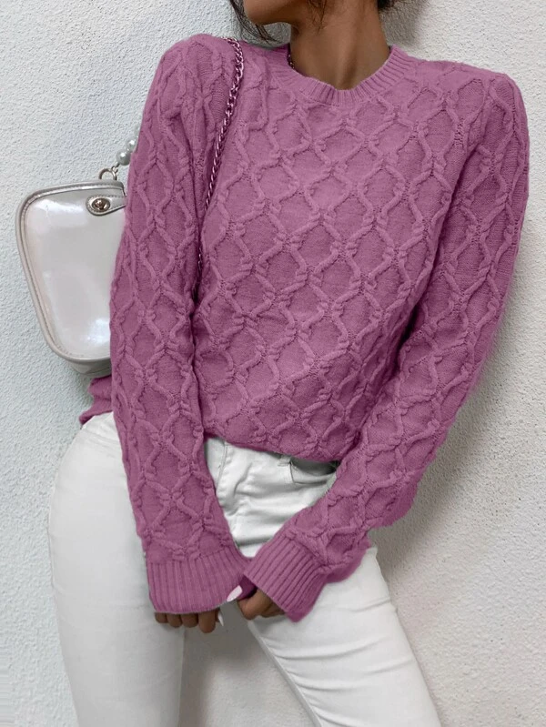 Textured Solid Sweater