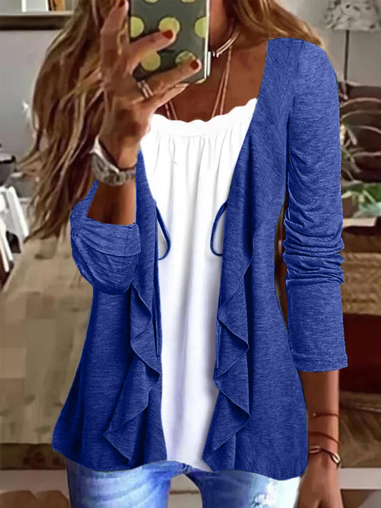 Jersey Loose Plain Cotton Coat