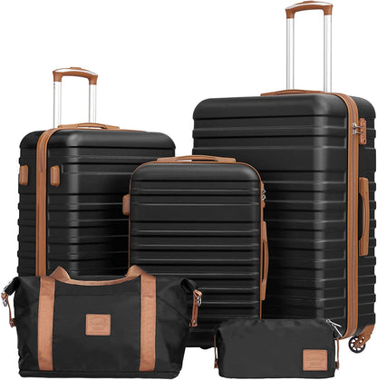 Luggage Sets Suitcase Set 5 Piece Luggage Set Carry On Hardside Luggage with TSA Lock Spinner Wheels
