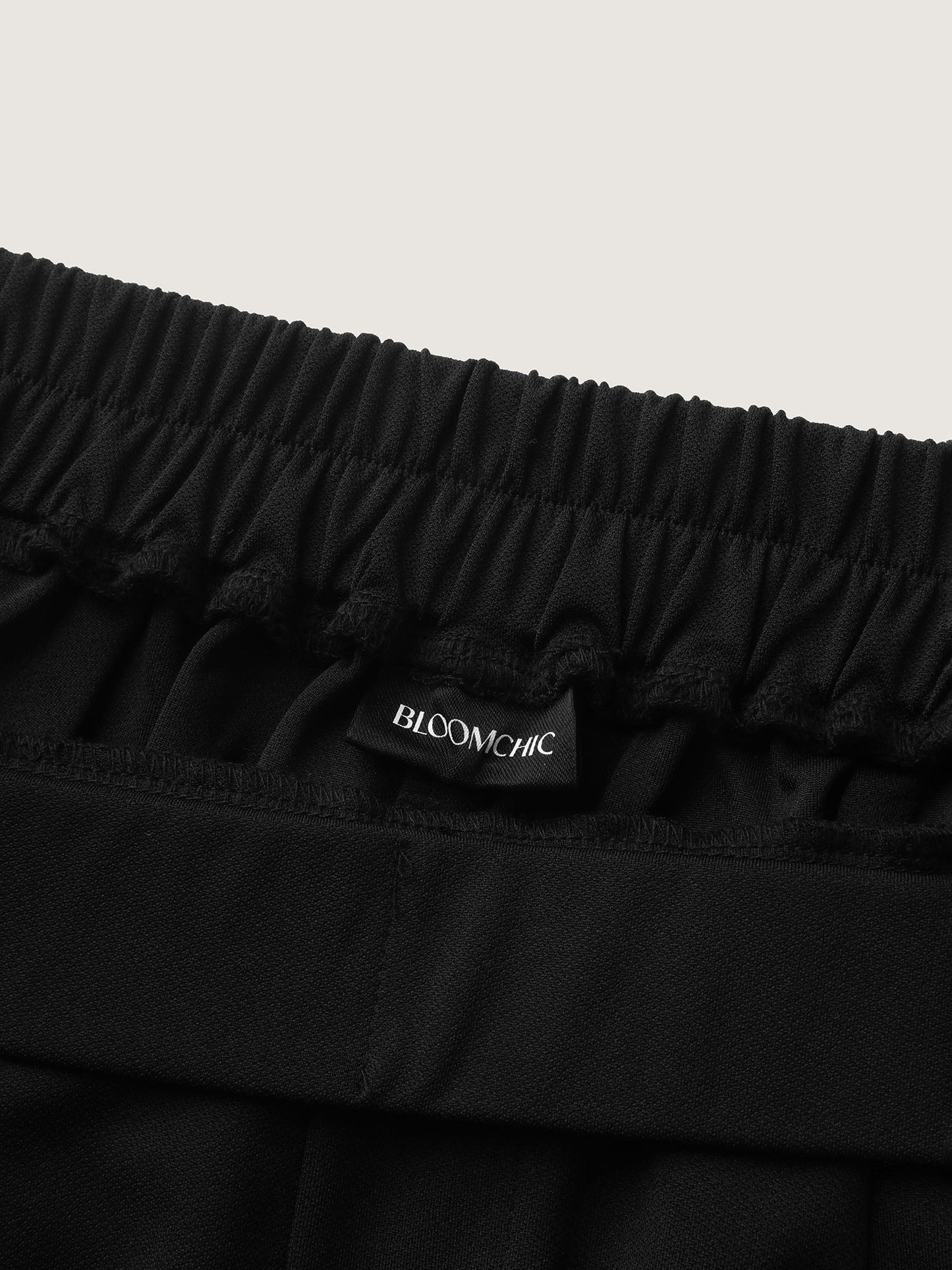 Split Curvy Hem Straight-Leg Pants