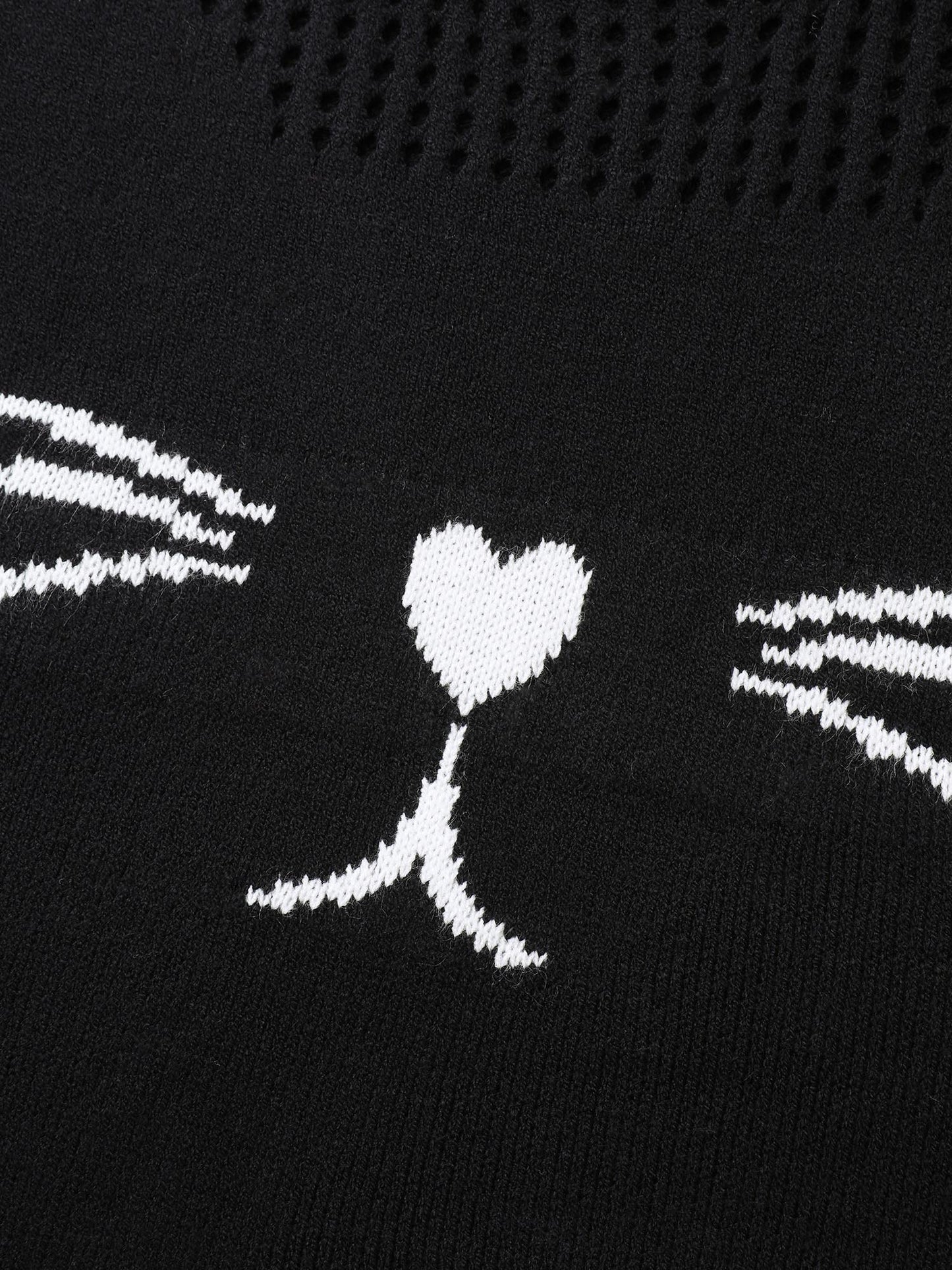 Jacquard Cut-Out Solid Pullover