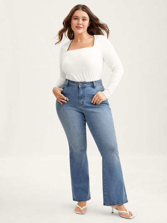 Butt-Lift Bootcut Mid Rise Jeans