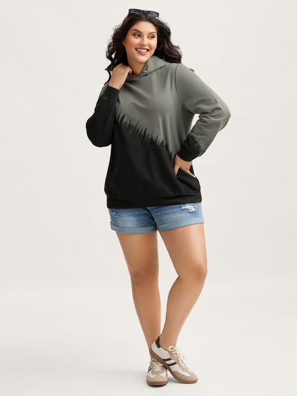 Cotton Dip-Dyeing Smudge Hoodie