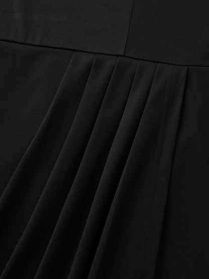 Pleated Ruffled Off-Shoulder Midi Dress
