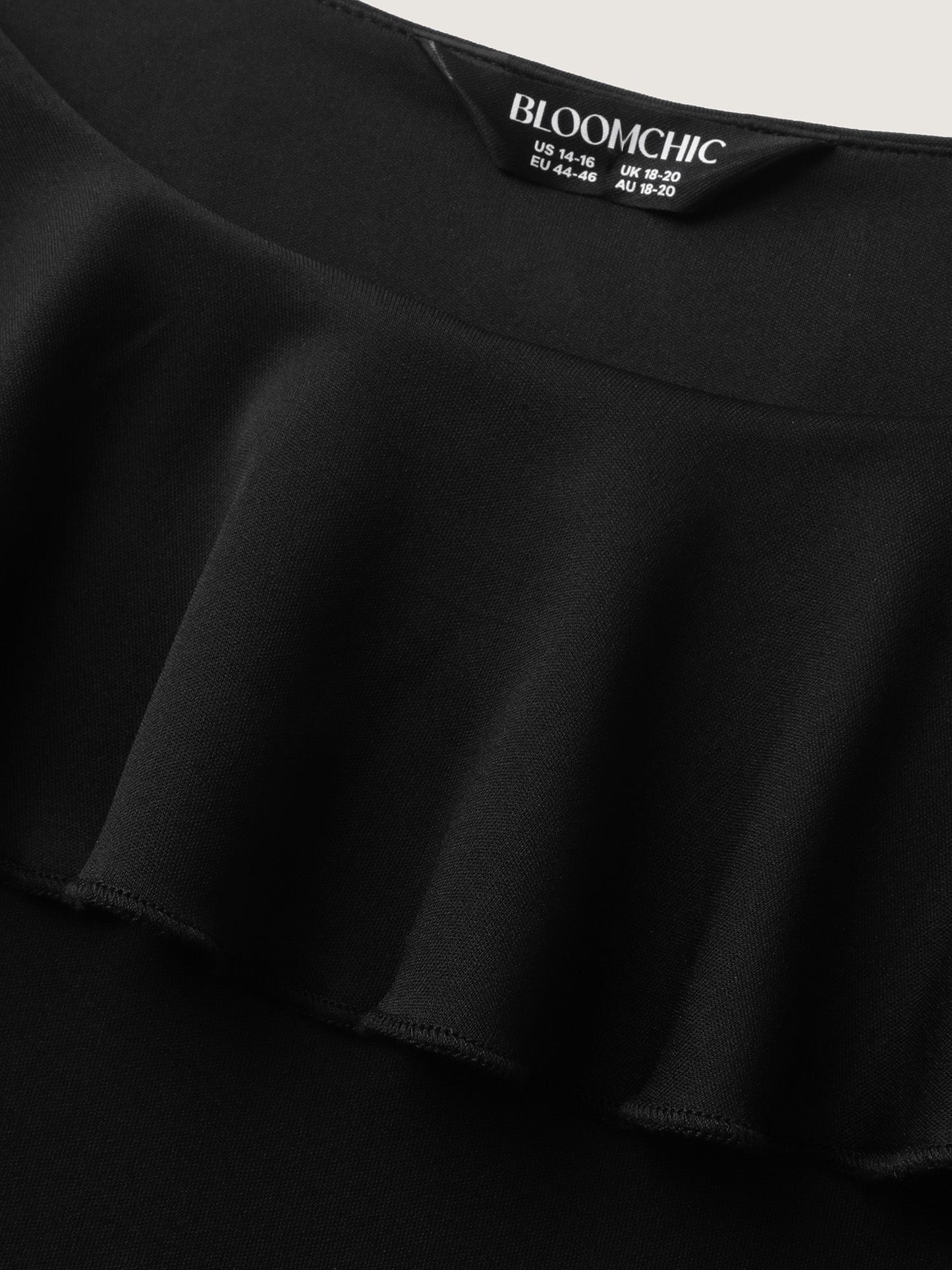 Pleated Ruffled Off-Shoulder Midi Dress