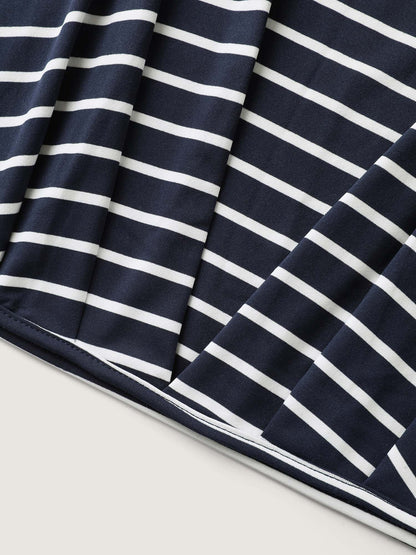 Striped Relaxed Fit Round Neck T-Shirt