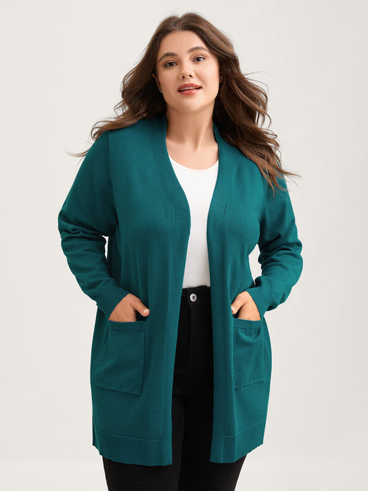 Supersoft Longline Pockets Knit Cardigan