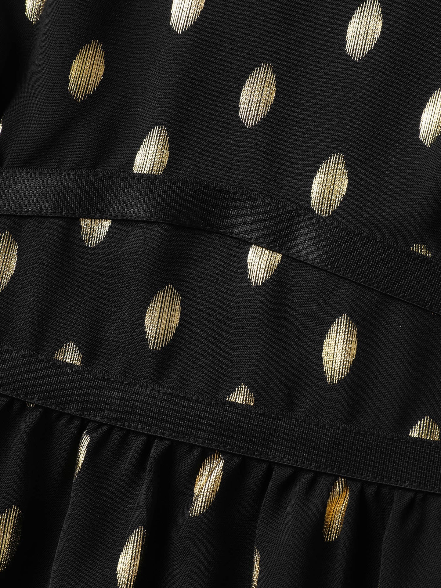 Shimmery Sequin Polka Dots Waist-Cinched Blouse