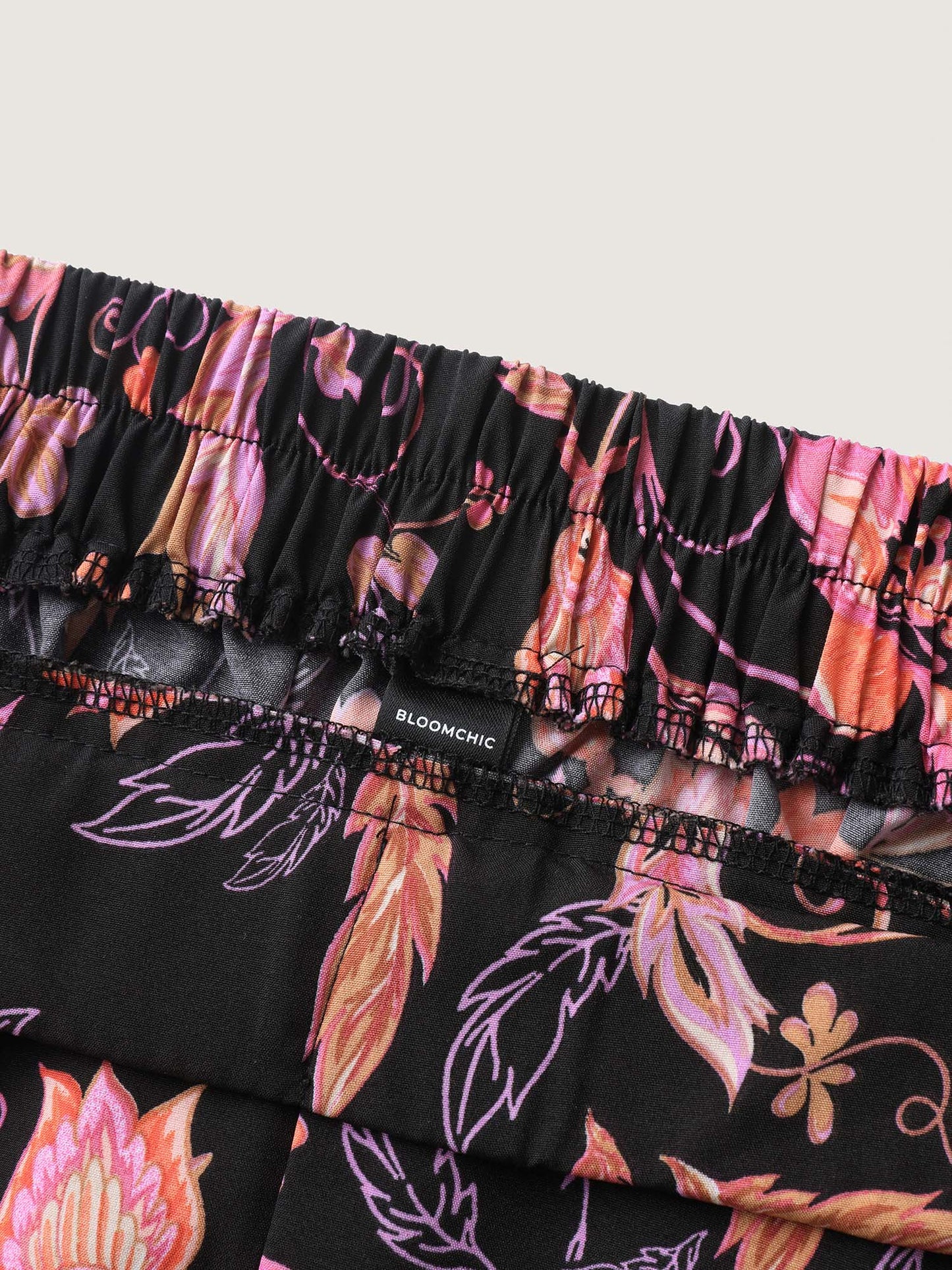 Paisley Print Wide-Leg Pants