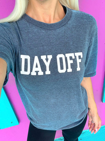 Day Off Aqua Gray Acid Wash Tee