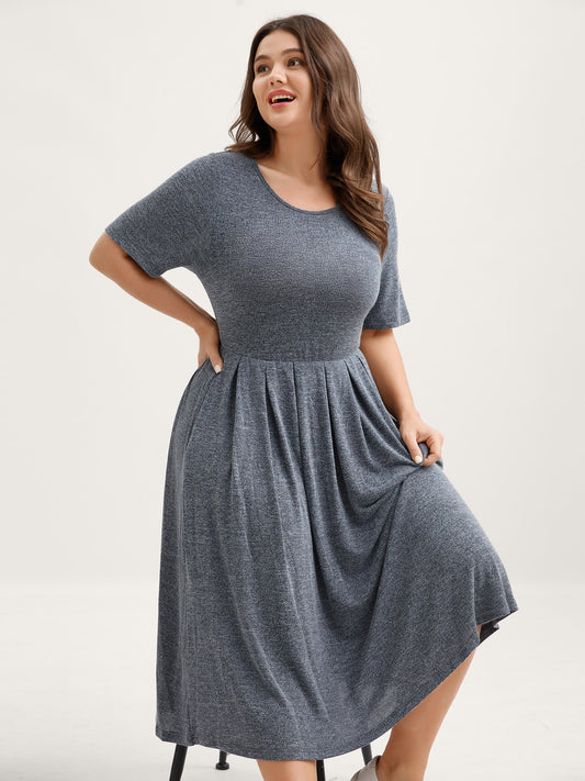 Supersoft Heather Stretch Midi Dress