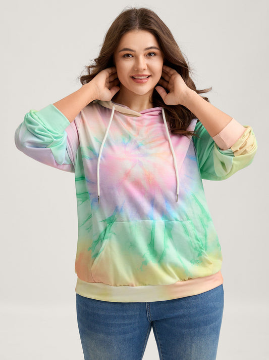 Tie-Dye Blend Pockets Hoodie
