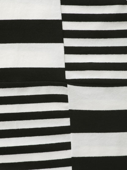 Irregular Stripes Color Contrast T-Shirt